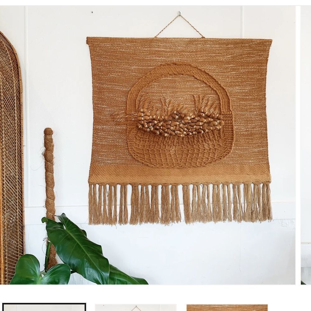 Handcrafted Woven Wall Hanging in Brown